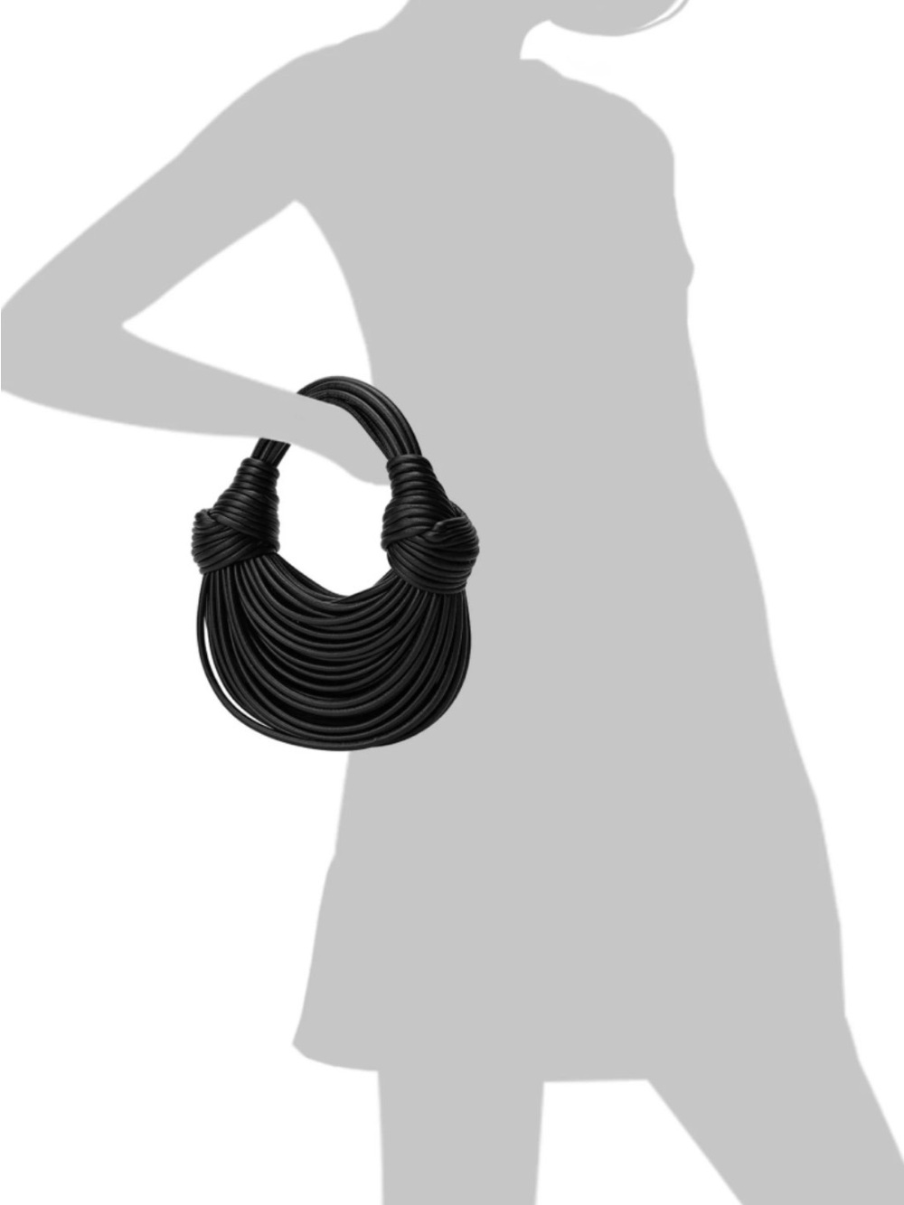 ✨ NWT Black Knot “Noodle” Vegan Leather Mini Bag ✨ - Picture 4 of 5